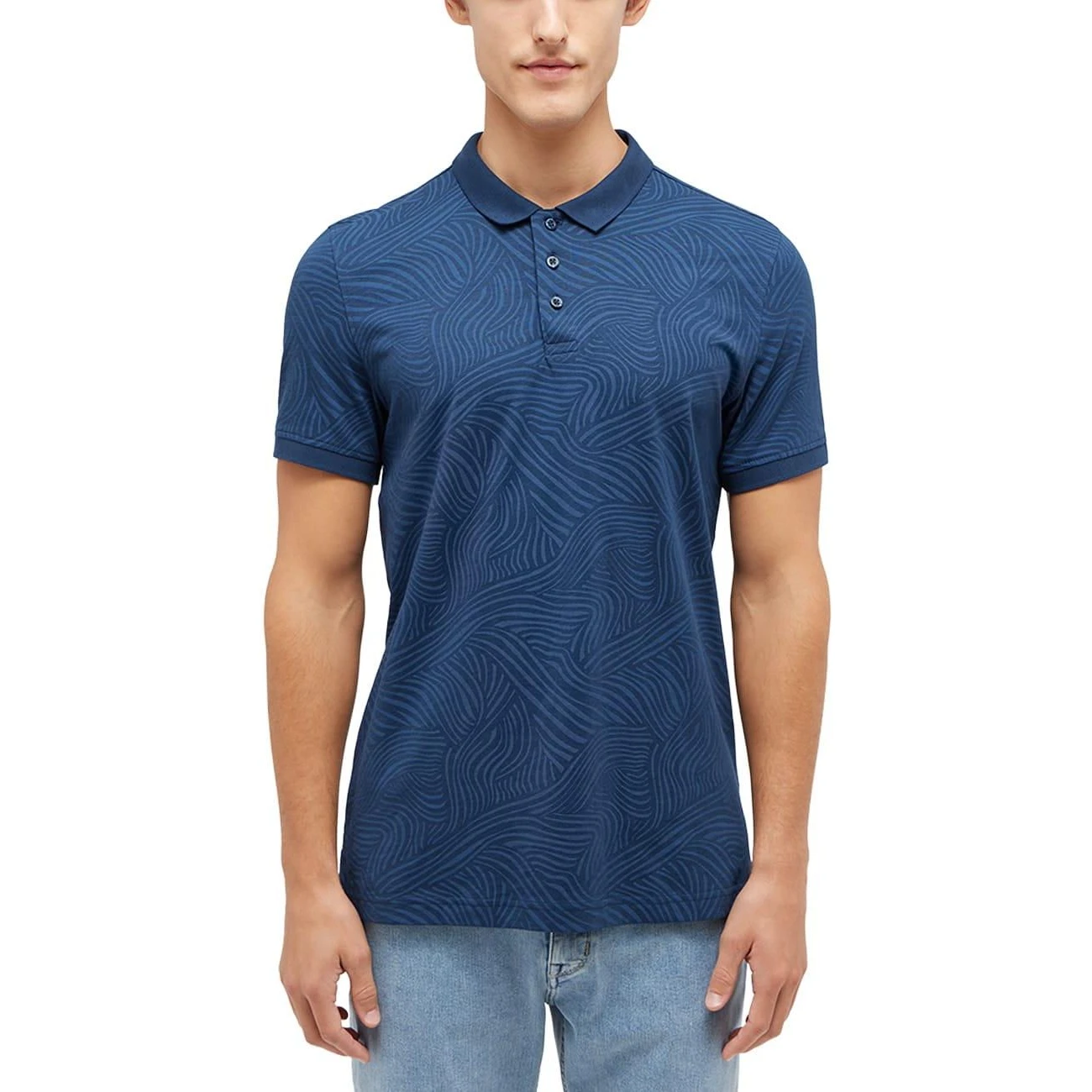 1014947-12564 Mustang galléros póló